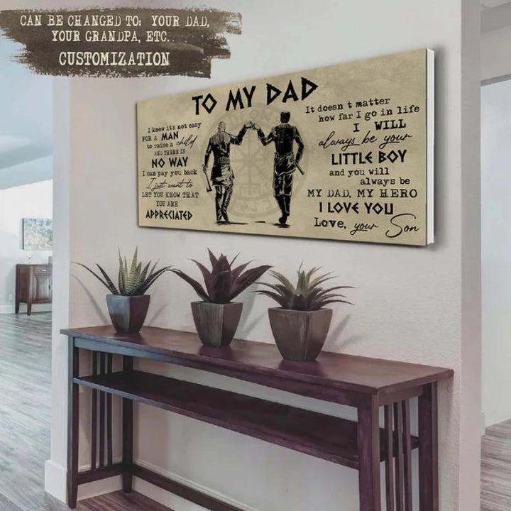 Personalized Father And Son Canvas Print | Bowlift