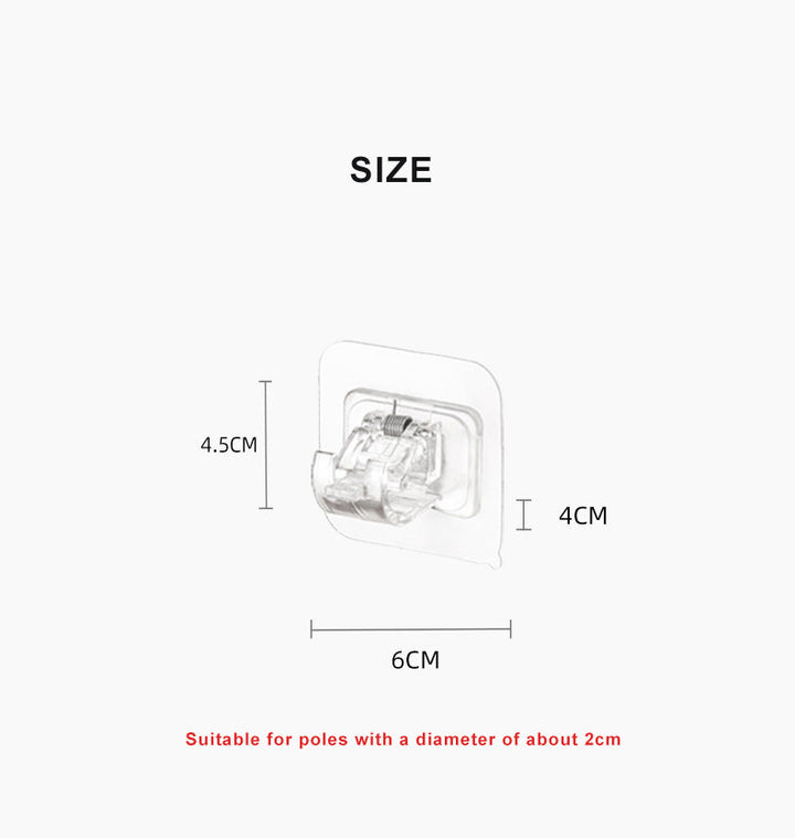Self Adhesive Curtain Rod Holder | Bowlift