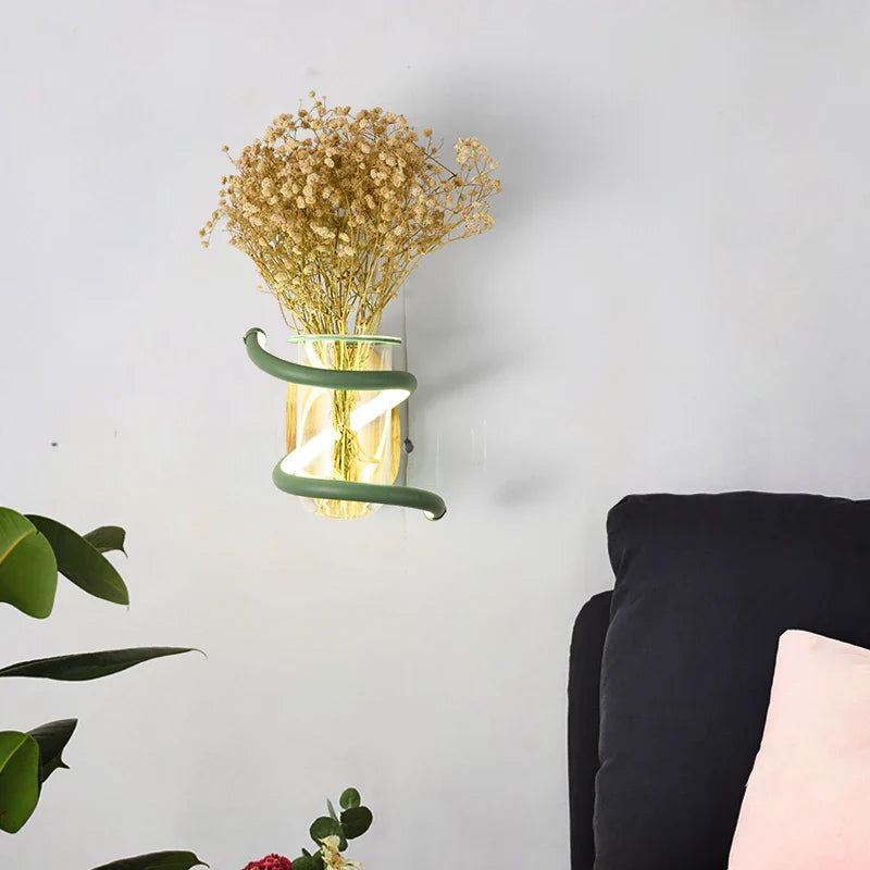 BowLift | Nordic Unique Wooden Outdoor Wall Vase Lamp