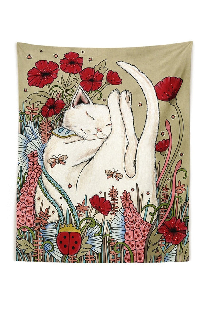 Cat-themed wall tapestry | Bowlift