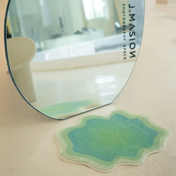 Soft Gradient Wavy Edge Bathroom Mat | Bowlift