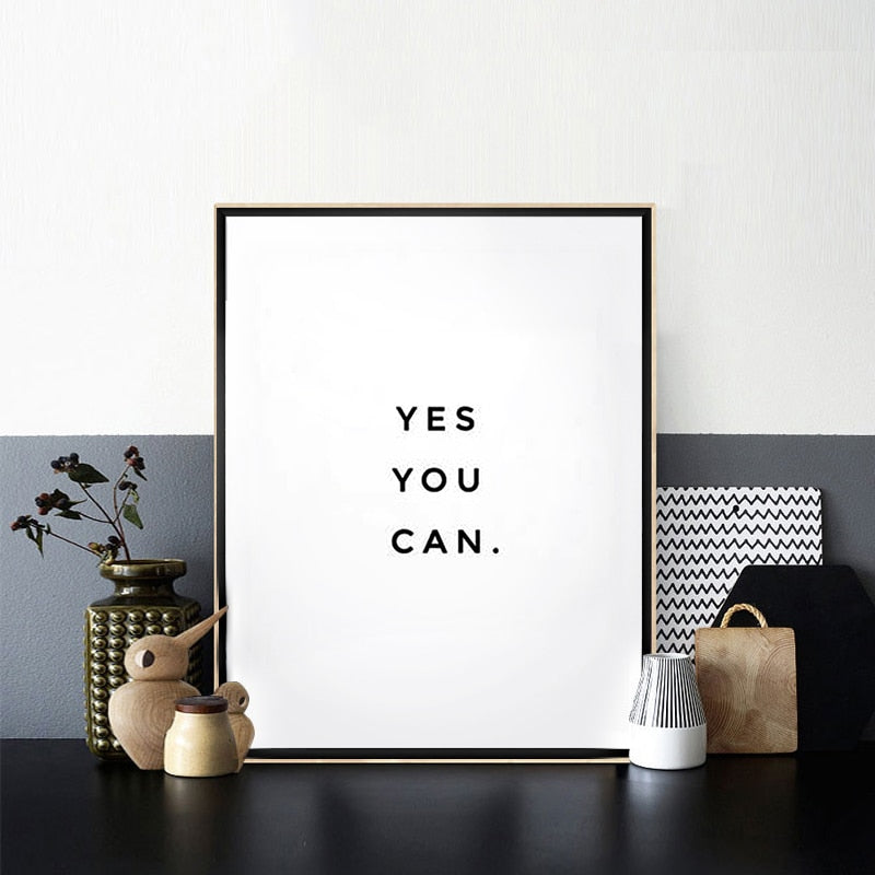 Yes You Can - Canvas Wall Art Painting | Bowlift