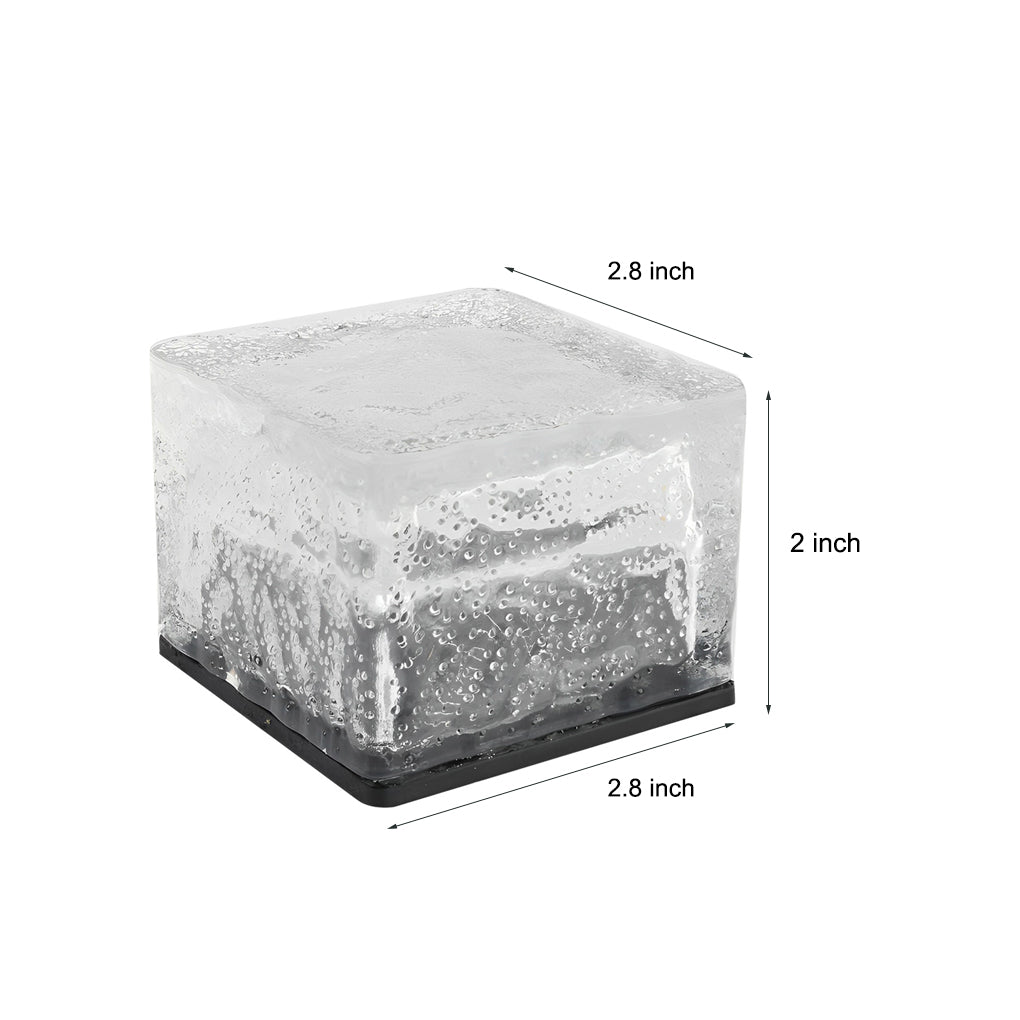 Square Creative Ice Bowliftock LED Waterproof Smart Solar Outdoor Lighting | Bowlift