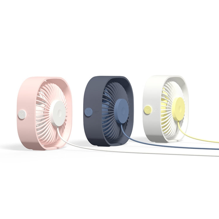 360 Degree Rotation  Wind 3 Speeds Mini USB Desktop Fan (Pink) | Bowlift