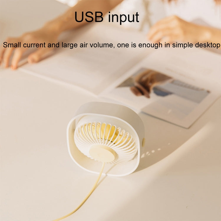 360 Degree Rotation  Wind 3 Speeds Mini USB Desktop Fan (Pink) | Bowlift