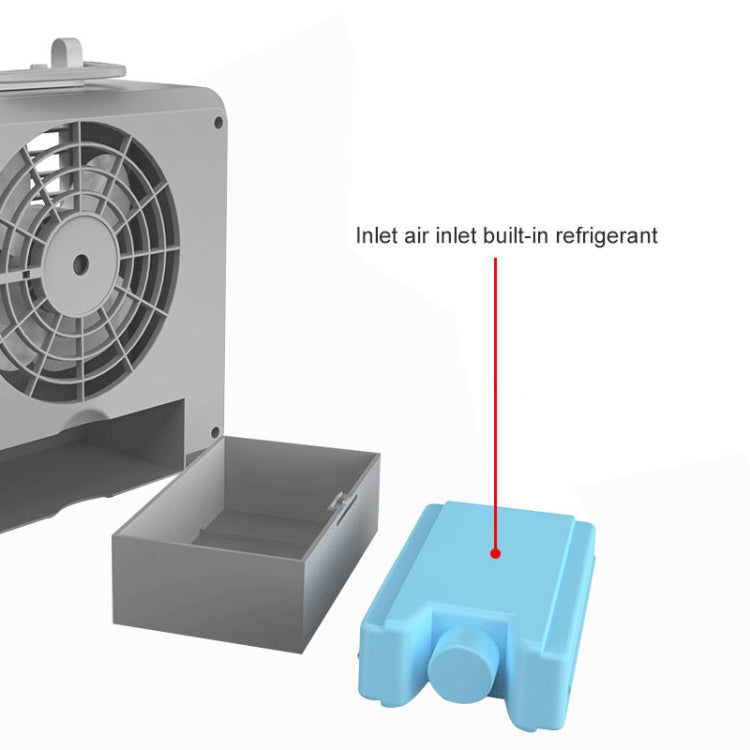 Portable Mini Silent Household Energy Saving Desktop Air Conditioner Fan Electric Air Cooler(White) | Bowlift