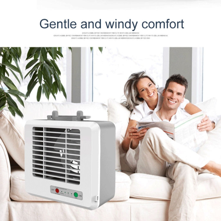 Portable Mini Silent Household Energy Saving Desktop Air Conditioner Fan Electric Air Cooler(White) | Bowlift