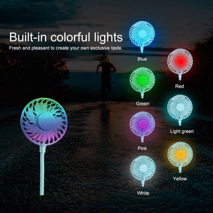 Creative Mini Hanging Neck Type Fan Outdoor LED Fan (Pink) | Bowlift