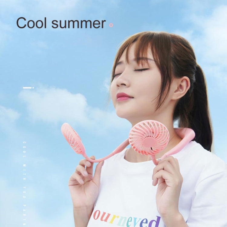 Creative Mini Hanging Neck Type Fan Outdoor LED Fan (Blue) | Bowlift