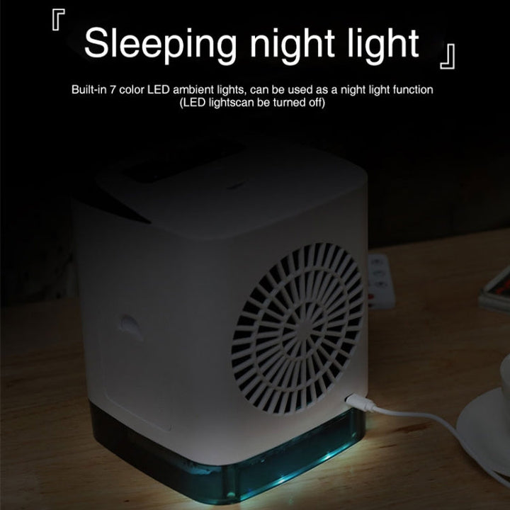 Mini Desktop Cooling Fan Humidifier Air Conditioning Fan Moisturizing Spray Fan(White) | Bowlift
