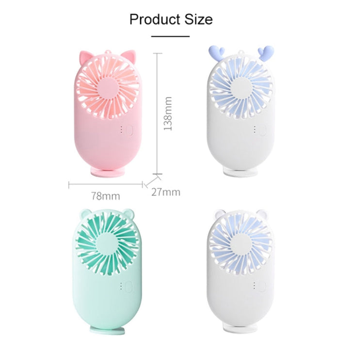 Portable Mini USB Charging Pocket Fan with 3 Speed Control (White) | Bowlift