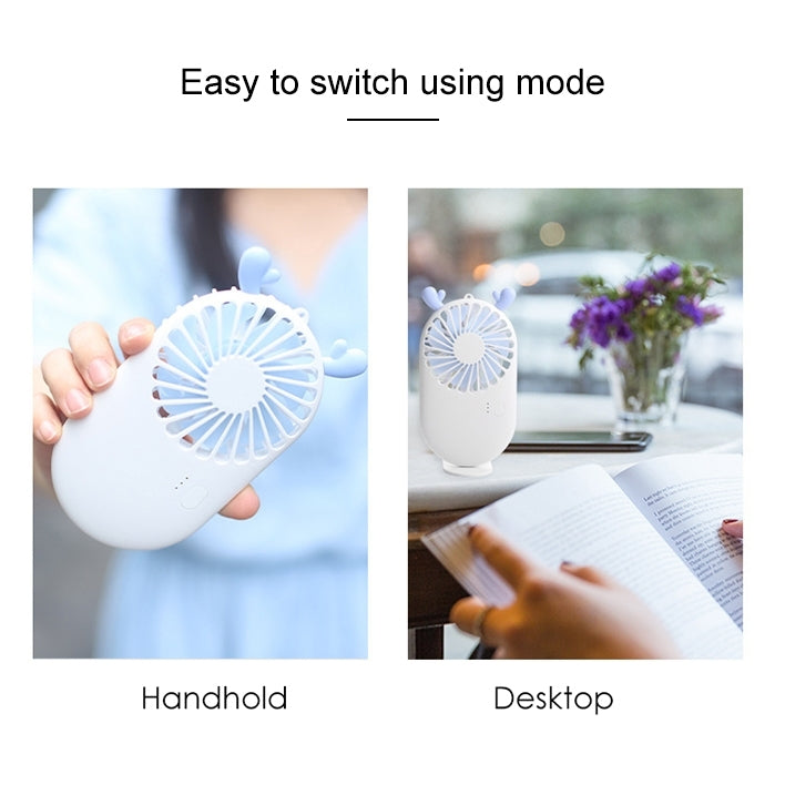 Portable Mini USB Charging Pocket Fan with 3 Speed Control (White) | Bowlift