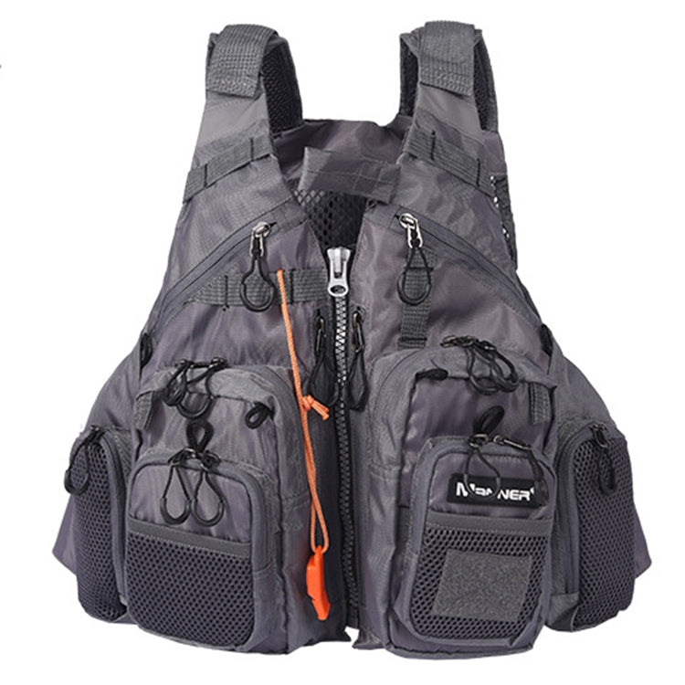 BowLift | MEN Outdoor Multifunctional Fishing Vest Life Jacket (Gray)