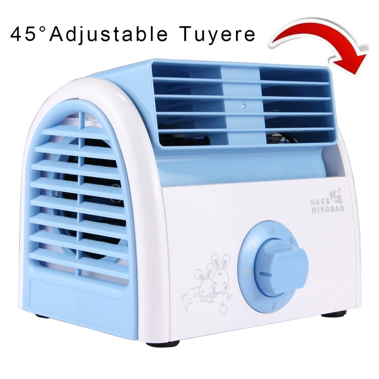 30W Turbine No Blade Mini Desktop Mute Fan for Dormitory / Bedroom / Living Room / Office, 3 Kinds Speed Modes, AC 220V(Blue) | Bowlift