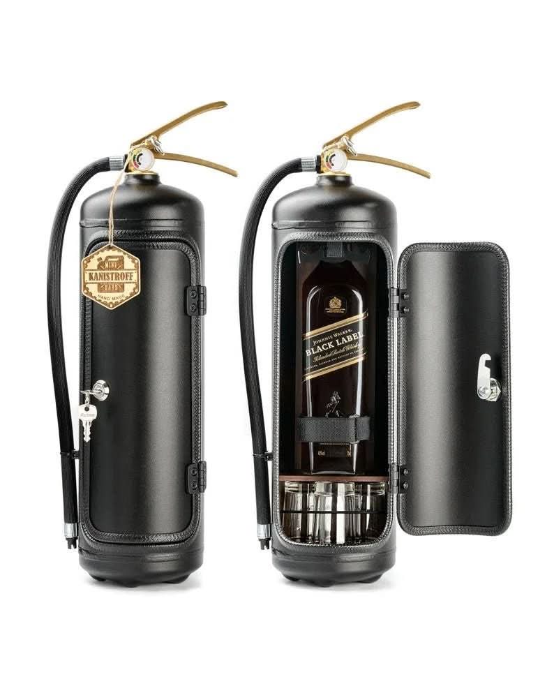 BowLift | Hidden mini bar in fire extinguisher design for stylish drink storage