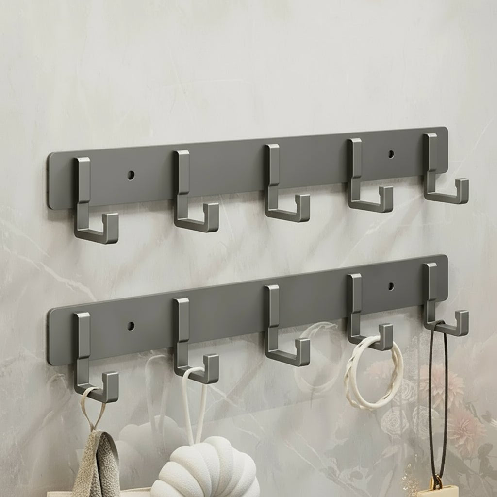 BowLift | Stable wall coat rack with black hooks for stylish organization