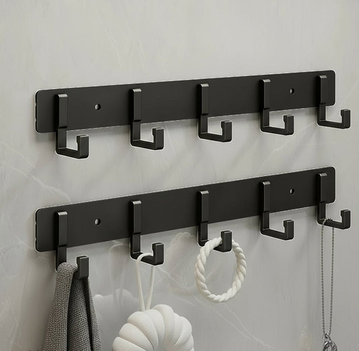 BowLift | Stable wall coat rack with black hooks for stylish organization