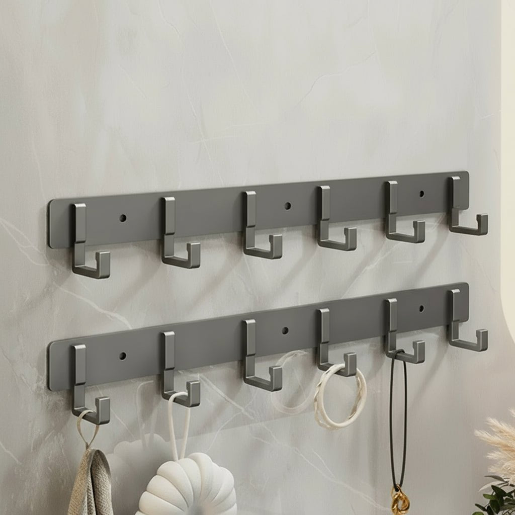 BowLift | Stable wall coat rack with black hooks for stylish organization