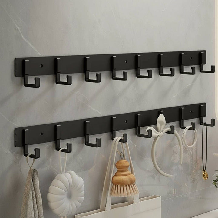 BowLift | Stable wall coat rack with black hooks for stylish organization