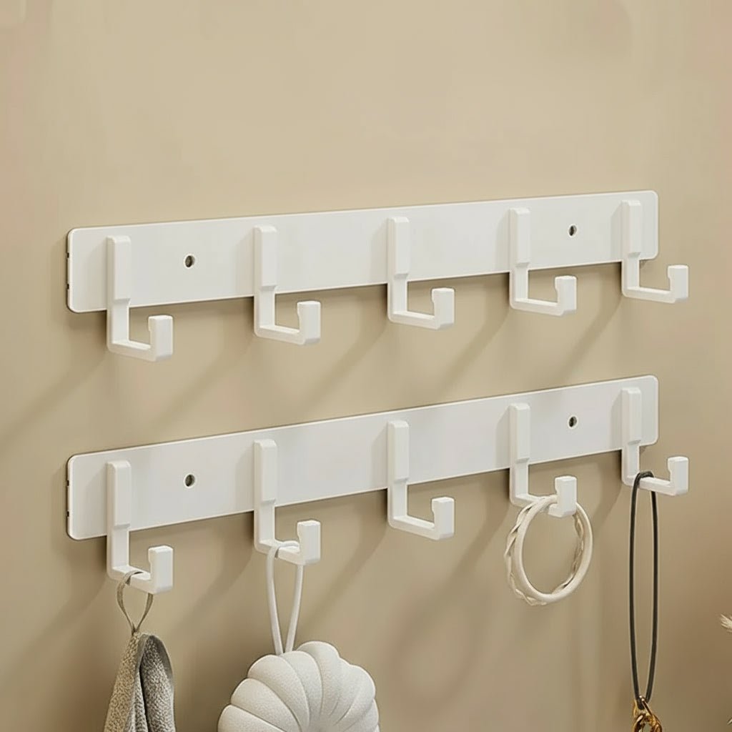 BowLift | Stable wall coat rack with black hooks for stylish organization