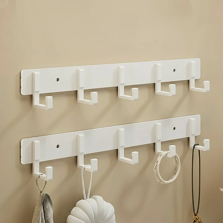 BowLift | Stable wall coat rack with black hooks for stylish organization