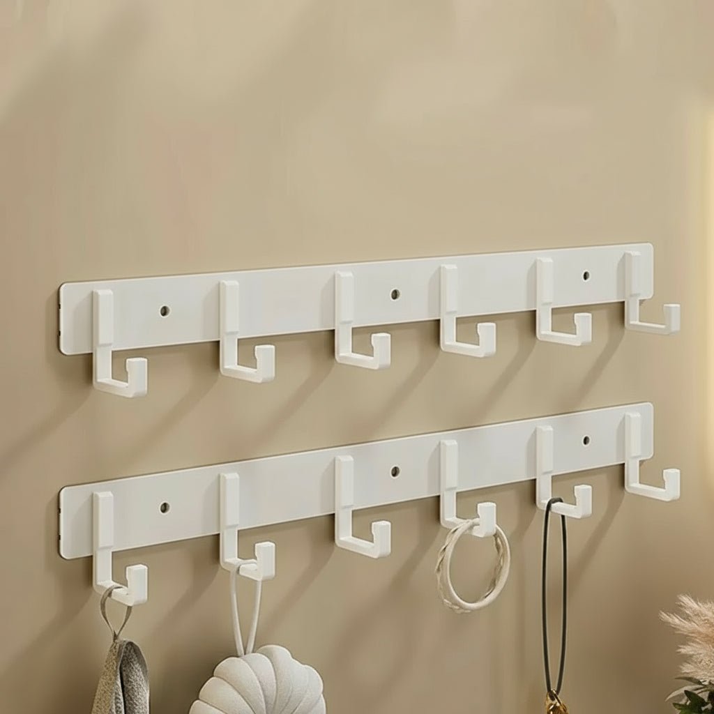 BowLift | Stable wall coat rack with black hooks for stylish organization