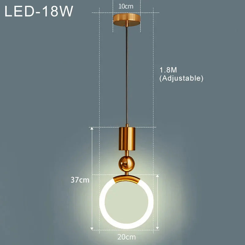 BowLift | LED Pendant Light Fixture - Nordic Design with Simple Style - Ideal for Dining Room, Kitchen, and Living Room Lighting