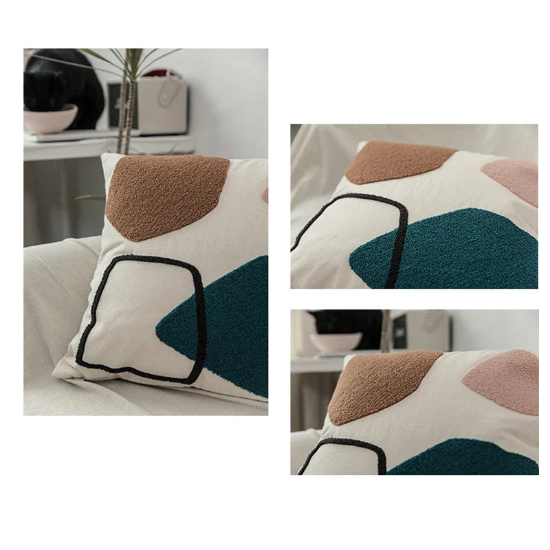 Black Cat & Garden Tufted Pillow Case | Bowlift