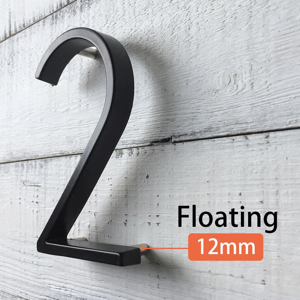 BowLift | Large modern metal house number address accessory