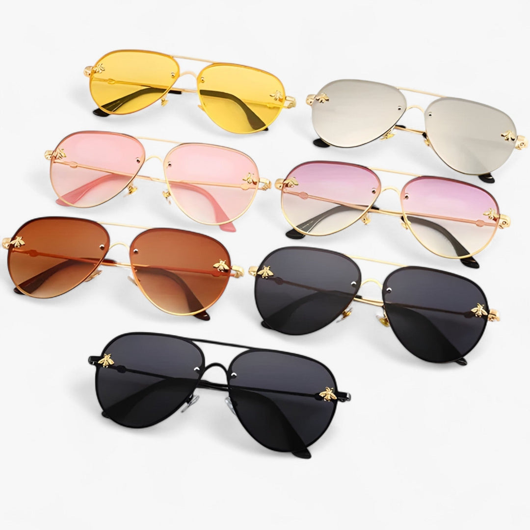 Vintage Pilot Sunglasses with Bee Detail – Halcyon | Bowlift