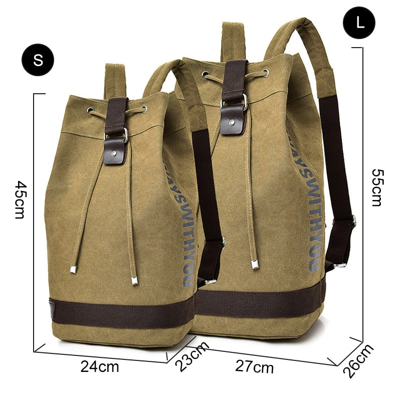 BowLift | Nomad Friendly Canvas Bucket Bag Backpack