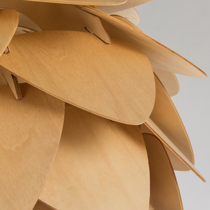 BowLift | Handcrafted Wooden Pine Cone Pendant Light