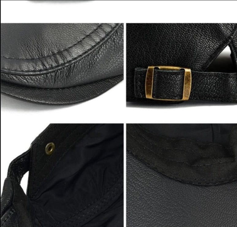 BowLift | Timeless Newsboy Retro Leather Flat Cap