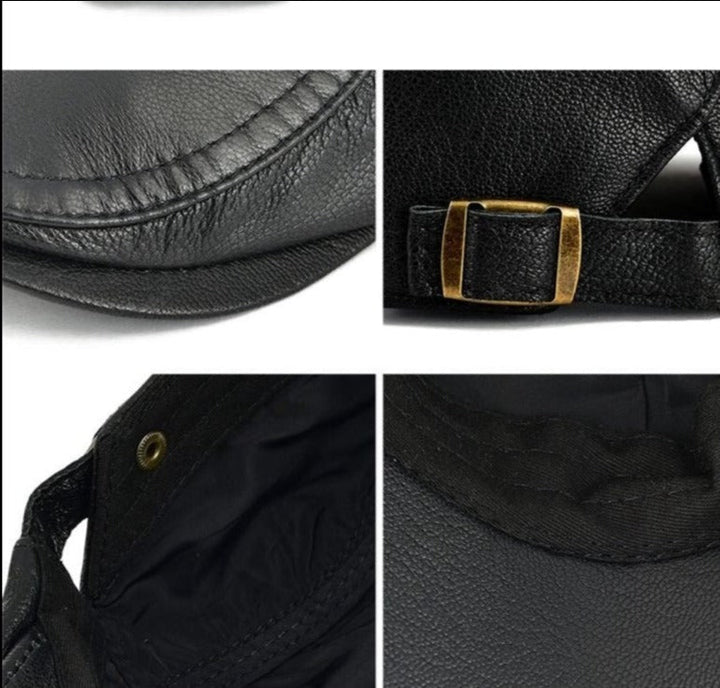 BowLift | Timeless Newsboy Retro Leather Flat Cap