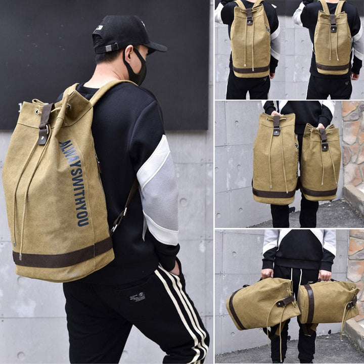 BowLift | Nomad Friendly Canvas Bucket Bag Backpack