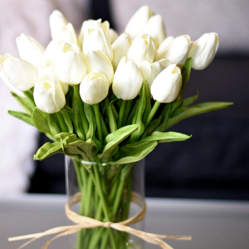 BowLift | Artificial Flower Bouquet with Tulips, Decoration (10 Pieces)