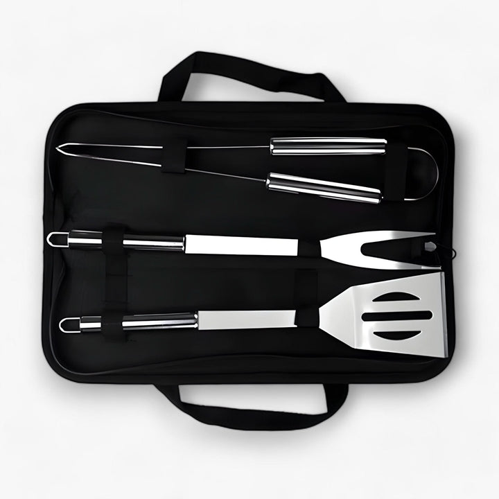 BowLift | Stainless Steel BBQ Grill Tool Set with Carrying Case
