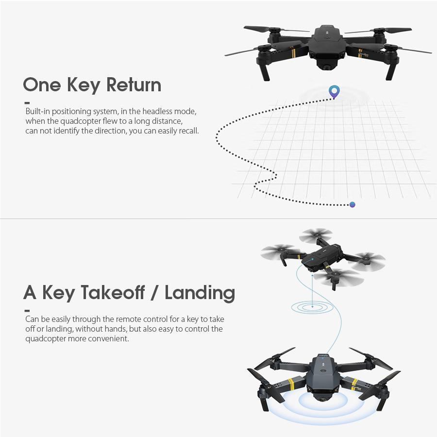 BowLift | Skyhawk HD Foldable Air Selfie Drone With Camera 2MP