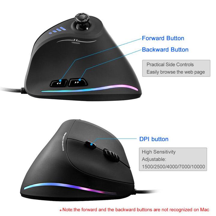 BowLift | Programmable Ergonomic RGB Game Master Mouse