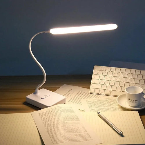 BowLift | LED table lamp | Eye-friendly & dimmable | Touch control | USB charging function & phone holder