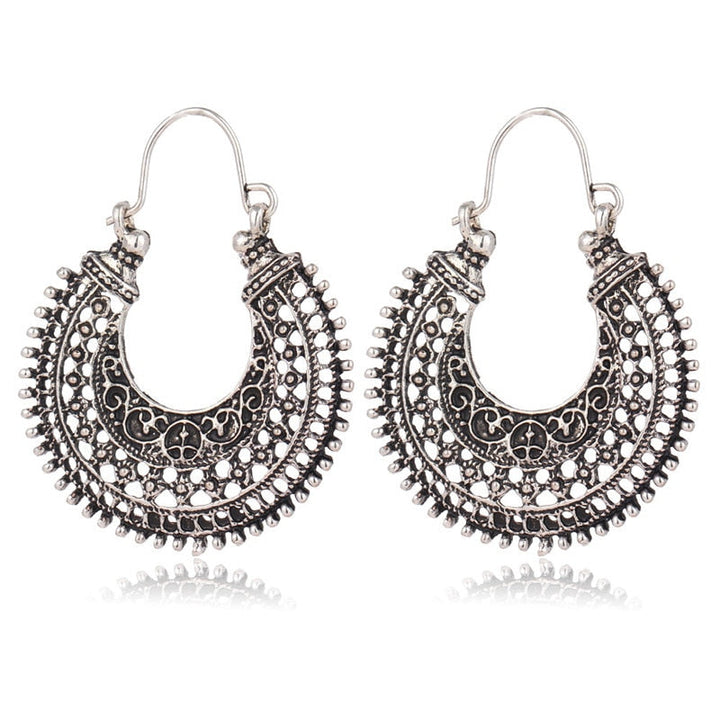 Elegant Tibetan Filigree Earrings made of High-Quality Real Silver! Bowlift