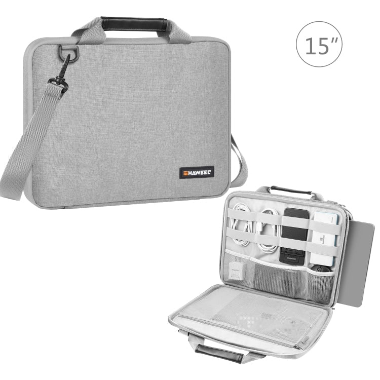 BowLift | HAWEEL 14.0 inch - 16.0 inch briefcase crossbody laptop bag for Macbook, Lenovo Thinkpad, ASUS, HP (Gray)