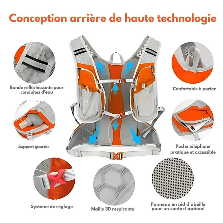 BowLift | Ultra-light drinking backpack with 2L system & storage for outdoor tours