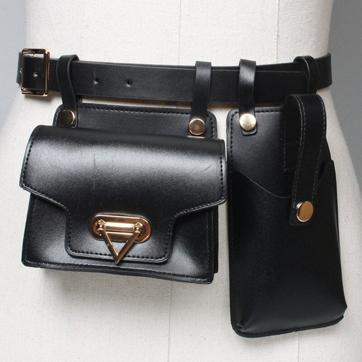BowLift | Multiple Pockets Leather Adjustable Strap Compact Belt Bag