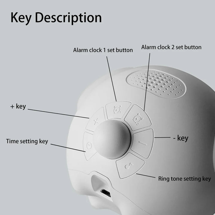 Cute Expression Night Light Alarm Clock | Bowlift