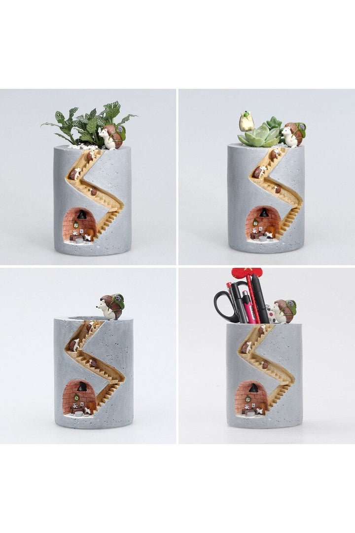 Hedgehog figurine flower pot | Bowlift
