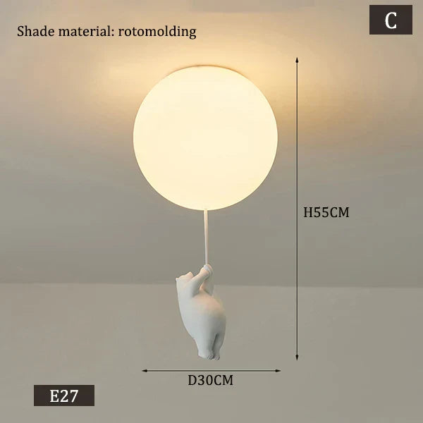 Hanging Bears Balloons Lamp | Bowlift