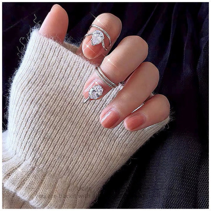 BowLift | Sleek Line Gothic Metal Thin Nail Rings