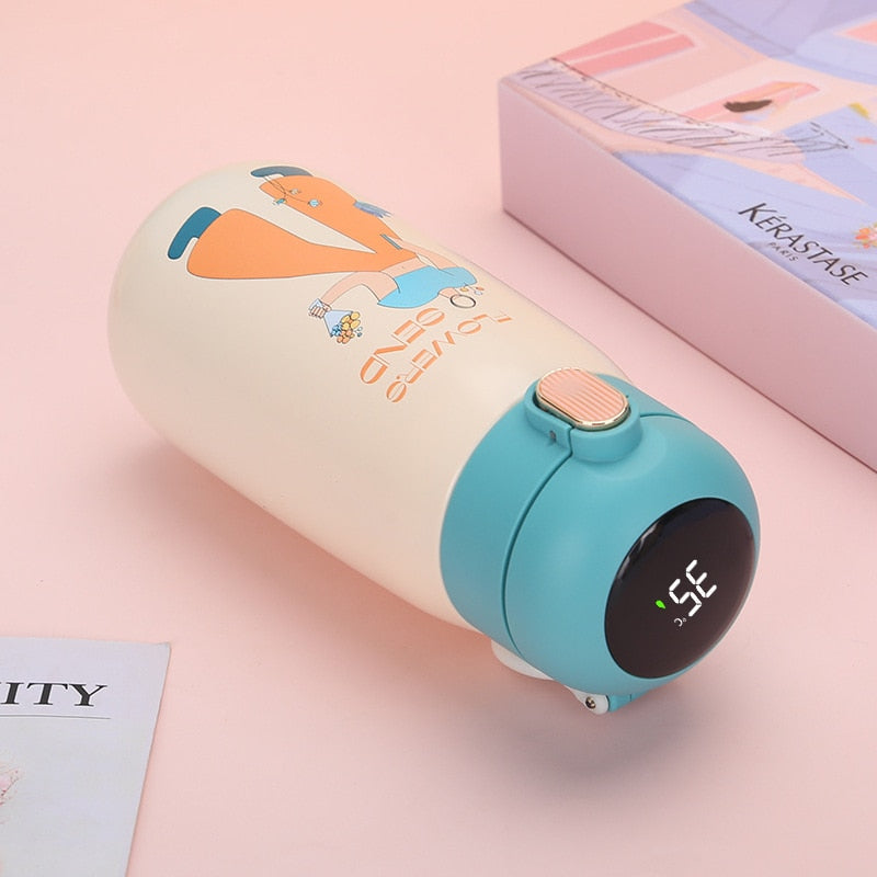 Funky LED Temperature Display Thermal Water Bottle | Bowlift