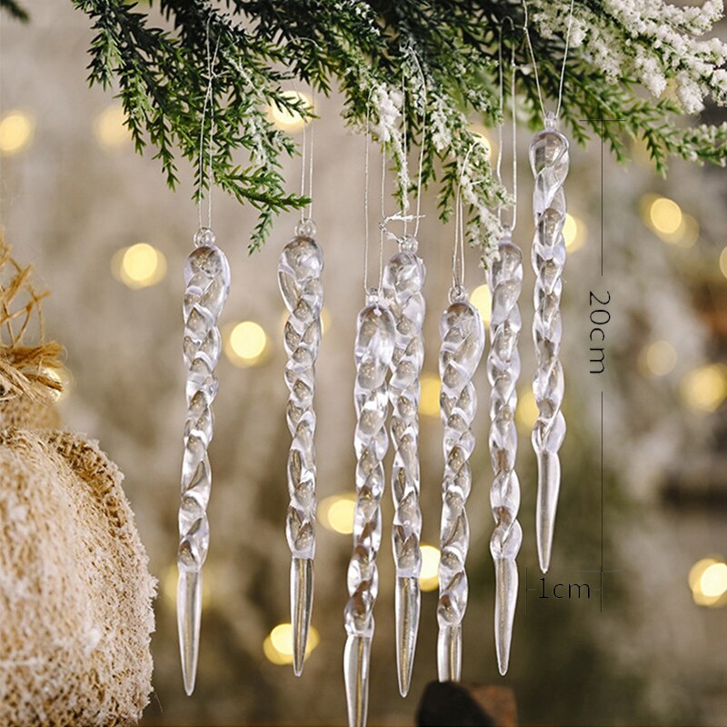 12Pcs Christmas Tree Decoration Artificial Icicles | Bowlift